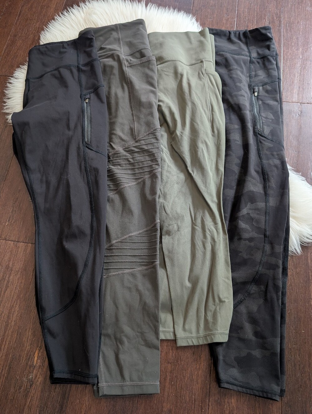 Bundle! 4 Athleta Leggings Large Rainier Reflective Inclination Moto Salutation